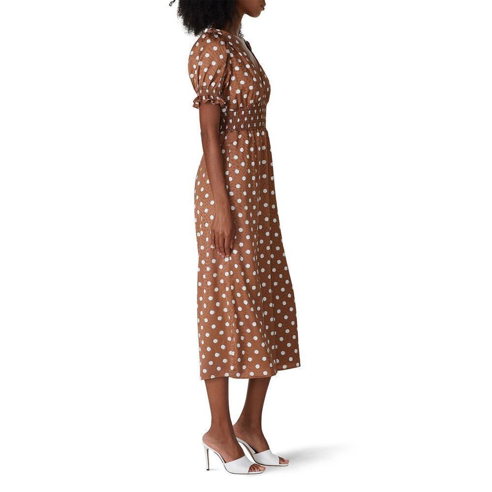 Slate and Willow Jumpsuit Sketched Polka Dot Brown White Size 2 - Picture 6 of 15